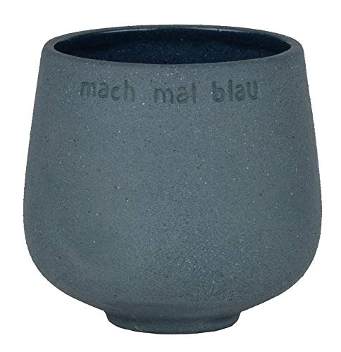Räder Design - Blumentopf - Blumenfreund - Mach Mal Blau - Steinzeug - blau - (ØxH) 7,5 x 7 cm von Räder