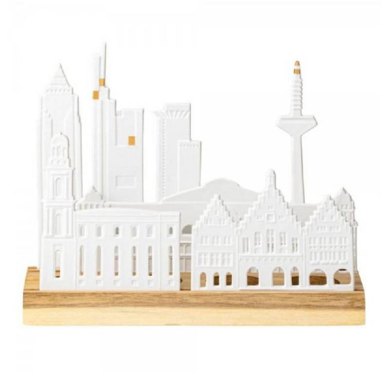 Räder Kerzenhalter Design Lichtobjekt Stadtsilhouette Frankfurt Weiß von Räder