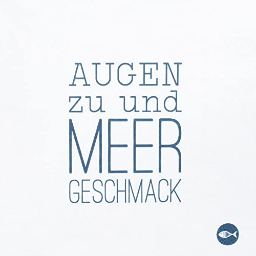 Räder Meer als Worte - Serviette Augen zu und Meer von Räder