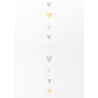 Räder Papierkette Herzen 140 cm Goldherzen von Räder