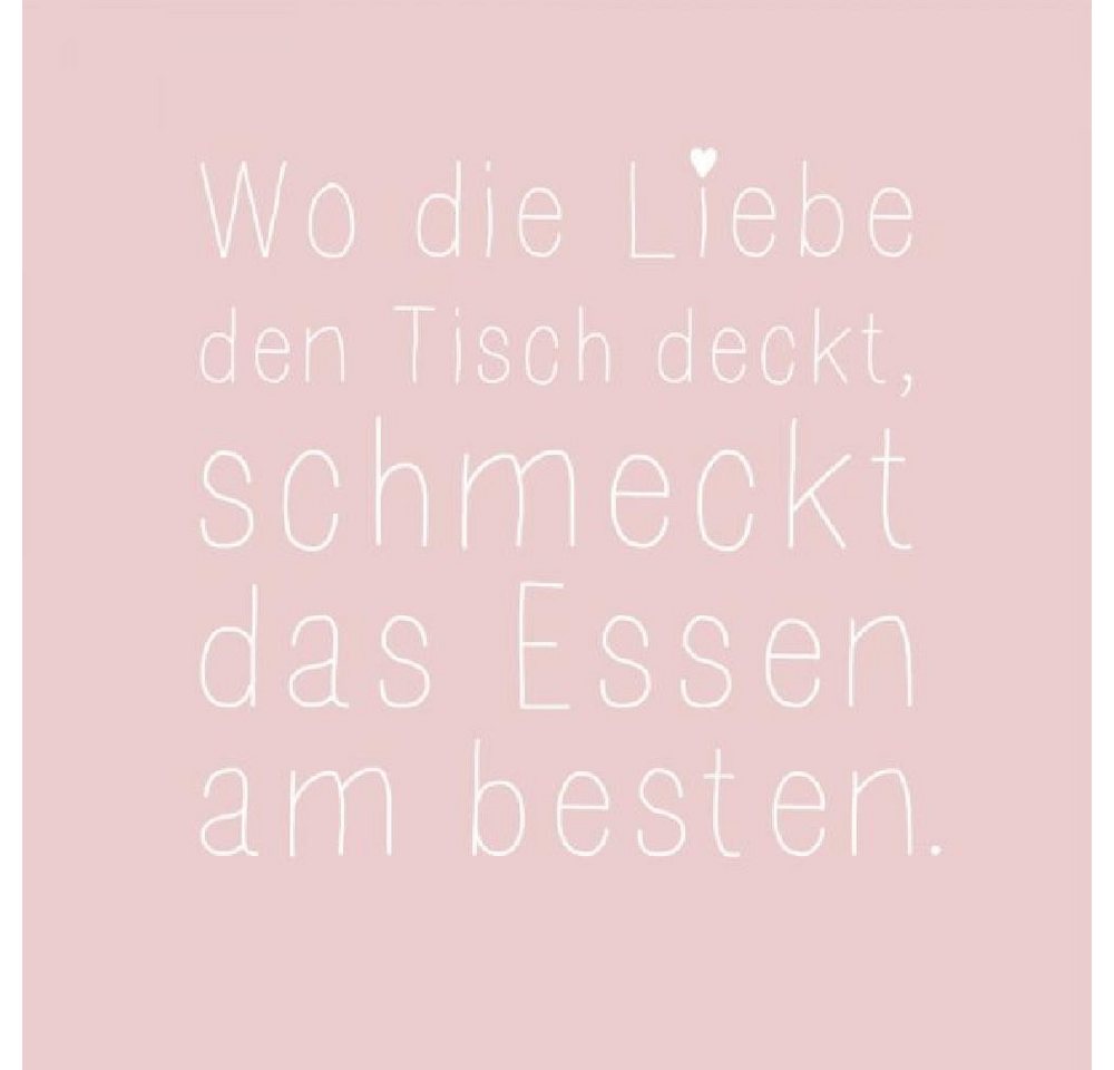 Räder Serviettenhalter Design Serviette Wo die Liebe den Tisch deckt (20-teilig) von Räder