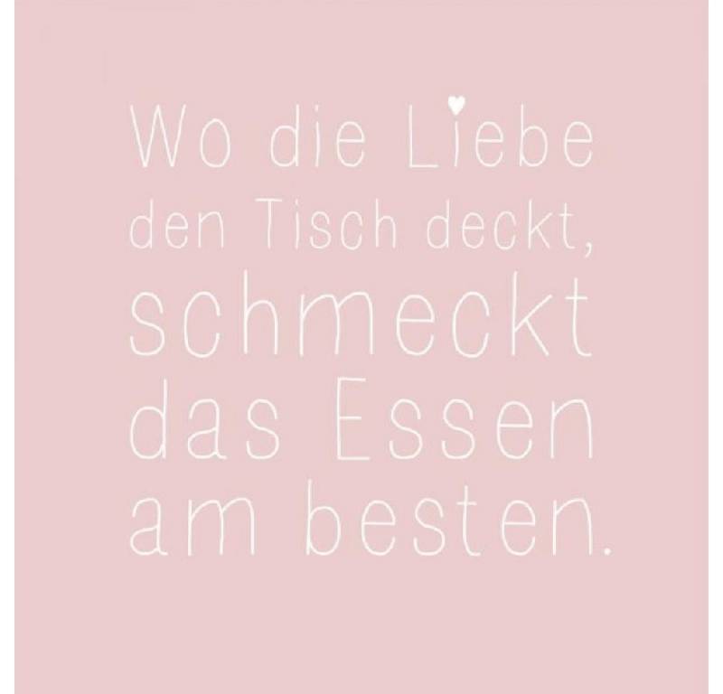 Räder Serviettenhalter Design Serviette Wo die Liebe den Tisch deckt (20-teilig) von Räder