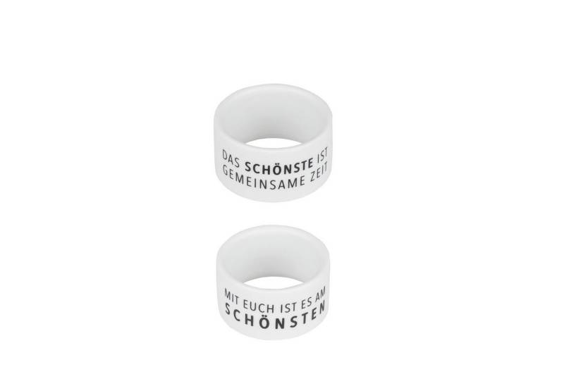 Räder Serviettenhalter räder Serviettenring 2er Set Schönste Porzellan weiß 0016128 von Räder