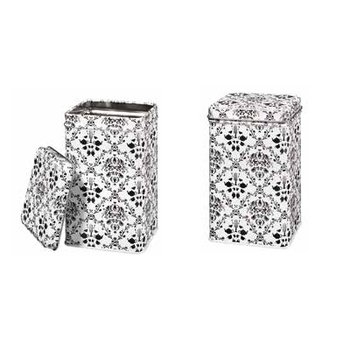 Räder Teatime Teedose Schwarz Rund klassisch Lebensmittelbehälter Container Behälter Räder Teatime Teedose Schwarz Rund klassisch Lebensmittelbehälter Container Behälter von Räder