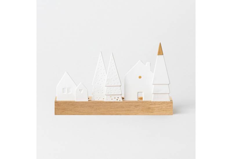 Räder Teelichthalter räder Dorf Kerzenständer Teelicht weiß Räder Teelichthalter räder Dorf Kerzenständer Teelicht weiß von Räder