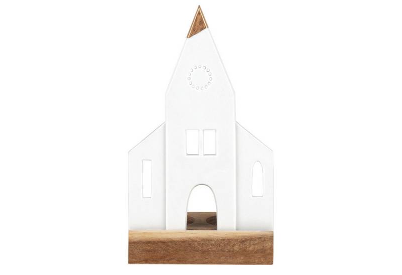 Räder Teelichthalter räder Kirche Kerzenständer Teelicht weiß von Räder