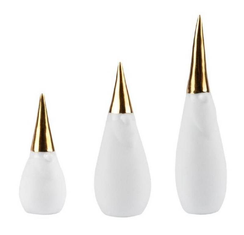 Räder Weihnachtsbaumkugel Design Porzellangeschichten Figuren Santa Gold (3-teilig) von Räder