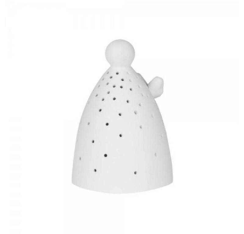 Räder Windlicht Design Lichtengel Mini mit LED-Licht Punkte Weiß (8cm) von Räder