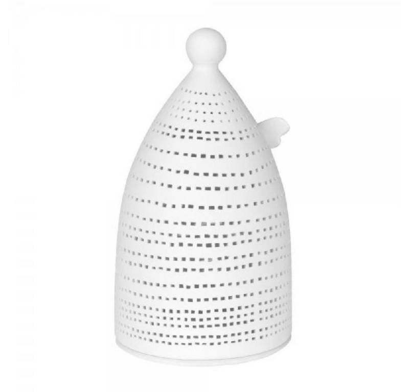 Räder Windlicht Design Lichtengel für LED-Lichtern Linien Weiß (20,5cm) von Räder