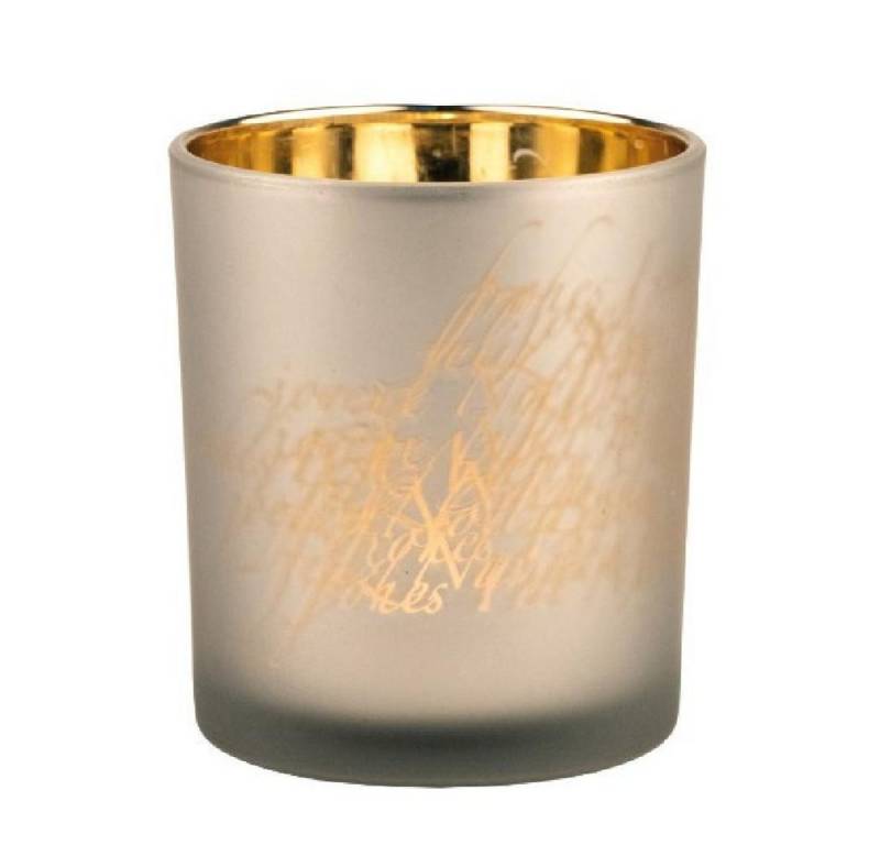 Räder Windlicht Design Teelicht Glanzlicht Schrift (10cm) von Räder