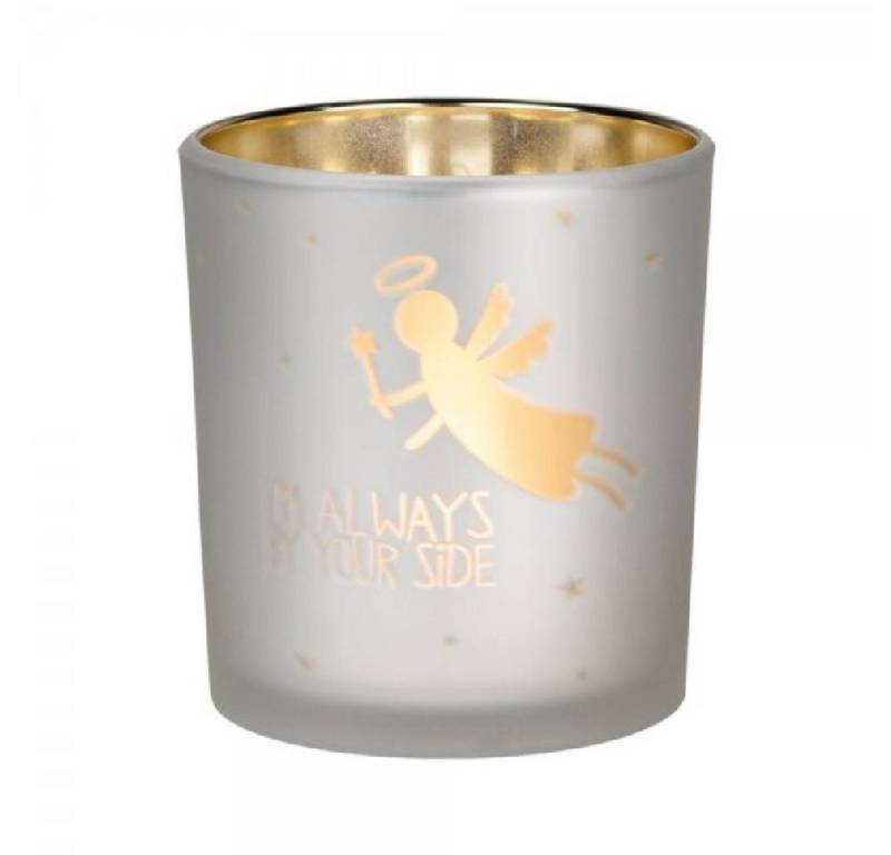Räder Windlicht Design Teelichthalter Glanzlicht Im always by your side Grau-Gold (8c von Räder
