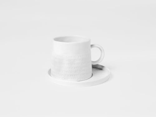 Räder Raumpoesie Frühstück Tasse mit Untersetzer von Räder