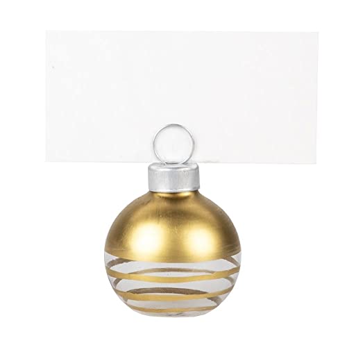 Tischkarten aus Glas, Weihnachtskugel mit Namenskarte, 6 Stück, Durchmesser 3 cm von Räder