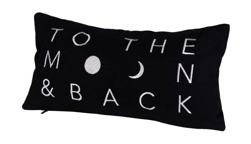Traumkissen To the moon and back 33x17 cm Mondnacht schwarz von Räder