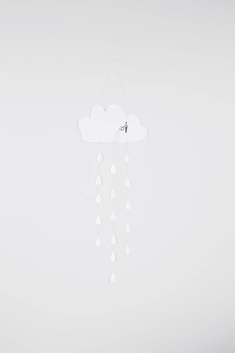 Wolkenbild Gießkannenmann 43 cm weiß von Räder