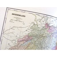 1891 Karte - Schweiz Atlas Seite 14, 5 X 22 in Great For Framing von RaesVintage