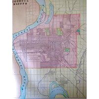 1891 Stadtplan-Rat Bluffs/San Francisco - Antike Atlas Seite 2-Seitig 11 X 14, 5 in Ungerahmter Wanddekoration von RaesVintage