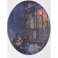 1970Er Jahre Edmund Dulac Druck/Farbe Platte/Von Delights Anderen Tagen - 2 Seiten Buchseite von RaesVintage