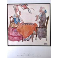 1970S Edmund Dulac Print/Buchseite/From Lyrics Pathetic & Humorous From A Bis Z-2 Sided von RaesVintage