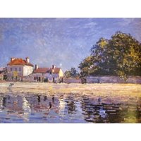 Alfred Sisley, Neben Dem Loing/steg Auf Orvanne, 2-Seitiger Farbteller Aus Öl Leinwand, Ungerahmter Fine Art Print, Buchseite von RaesVintage