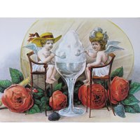 Currier Und Ives, Die Creme Der Liebe, 8, 5 X 11 Zoll Reproduktion Drucken, Exlibris, 1978 Ungerahmt Vintage-Buch Drucken von RaesVintage