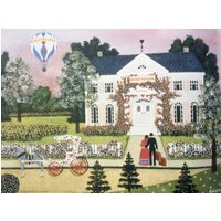 Jane Wooster Scott - Koppelbar 8 1/2 X Vintage Buchseite, Ungerahmt, American Artist von RaesVintage