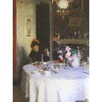John Singer Sargent - Der Frühstückstisch, 24 X 35 cm Vintage Buchseite Ideal Zum Einrahmen John Singer Sargent - Der Frühstückstisch, 24 X 35 cm Vintage Buchseite Ideal Zum Einrahmen von RaesVintage