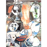 Picasso Illustration, Die Familie, 10 X 14 Vintage Buchseite Zum Einrahmen von RaesVintage