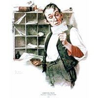 Sortierpost/Faden A Nadel, Norman Rockwell Magazine Cover Prints, 2-Seitige Vintage Buchseite, Ungerahmte Farbplatte, 1979 von RaesVintage