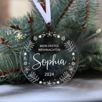 Christbaumanhänger, Acryl, Erstes Weihnachten Baby, Personalisierter Weihnachtsschmuck, Mein Weihnachten, Geschenkanhänger Christbaumanhänger, Acryl, Erstes Weihnachten Baby, Personalisierter Weihnachtsschmuck, Mein Weihnachten, Geschenkanhänger von RaeubertochterDE