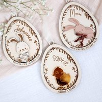 Mein Erstes Ostern, Ostergeschenk Baby Junge Mädchen, Osteranhänger Mit Namen, Personalisiertes Osterei Für Kinder von RaeubertochterDE