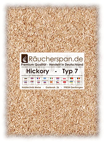 Hickory Räucherspäne Räuchermehl Typ 7 Körnung 1-3mm von Räucherspan.de