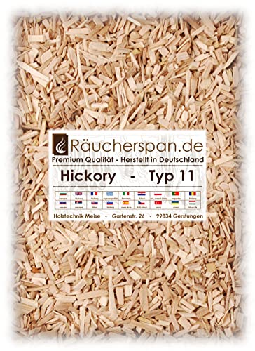 Räucherchips/Smokingchips aus Hickoryholz Typ 11 (3-6mm), ideal für Rauchgeneratoren und Kaltrauchgeneratoren 1kg von Räucherspan.de