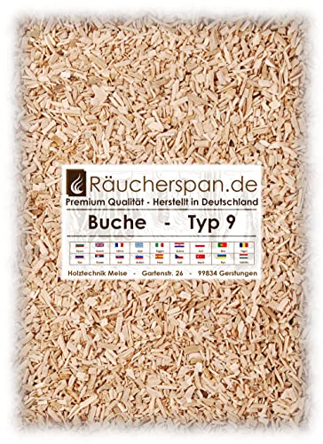 Räucherspäne Buchenholz Typ 9 2-4mm universell verwendbar für Räucherschrank Smokerbox Barbecue (5.00, von Räucherspan.de