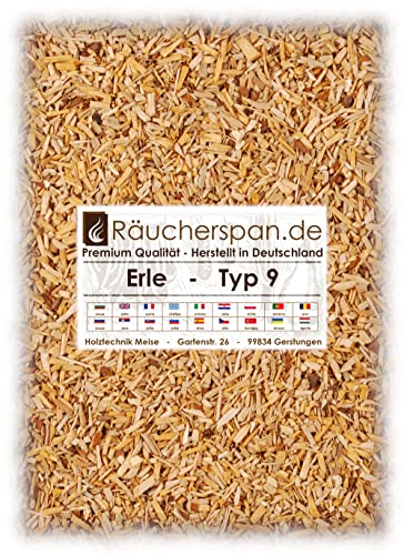 Räucherspäne Erlenholz Typ 9 Spangröße 2-4mm Premium Qualität (1.00, von Räucherspan.de