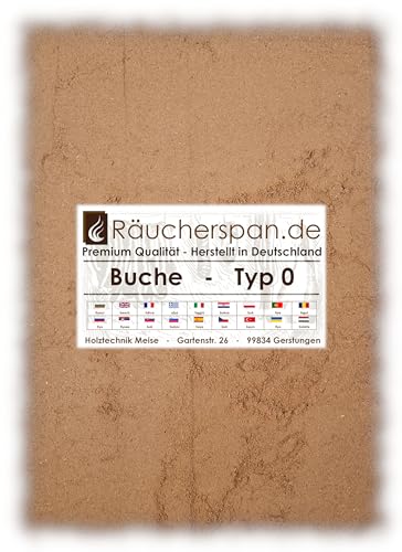 Räucherspan.de - Typ 0, 1kg feinstes Räuchermehl aus Buche (0,02mm), allerhöchste Rauchdichte von Räucherspan.de