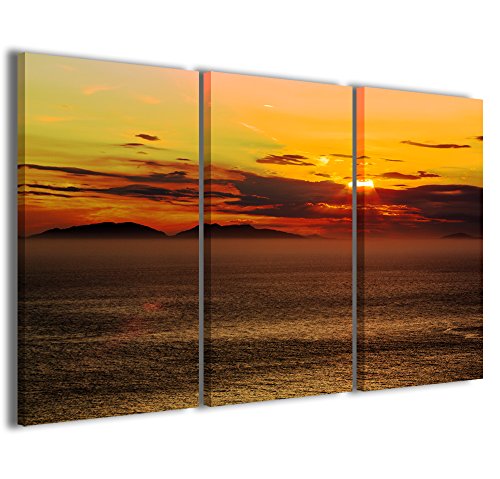 Raffaele De Conciliis 742681835, modernes Bild, Leinwand Canvas/Holz Atlantischer Sonnenuntergang 120x90 cm Mehrfarbig von Raffaele De Conciliis