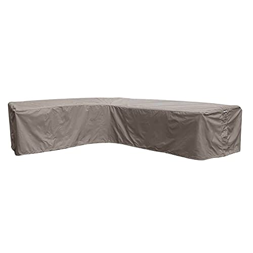 Raffles Covers Wetterschutz für Lounge Eckset 340 x 270 x 100 H: 70 cm | Atmungsaktiv | Wasserdicht | UV - beständig | Doppelt genähte, PU-versiegelte Naht | Elastischer Kordelzug | von Raffles Covers