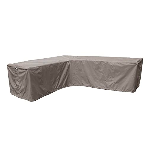 Raffles Covers Abdeckhaube für Ecksofa 250 x 190 x 100 H: 70 cm | Atmungsaktiv | Wasserdicht | UV - beständig | Doppelt genähte, PU-versiegelte Naht | Elastischer Kordelzug | von Raffles Covers