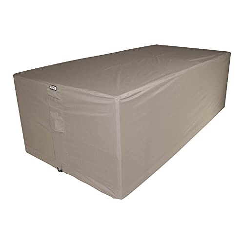 Raffles Covers Abdeckplane für Garten-Tisch und Stühle 180 x 155 H: 90 cm | Atmungsaktiv | Wasserdicht | UV - beständig | Doppelt genähte, PU-versiegelte Naht | Elastischer Kordelzug | von Raffles Covers