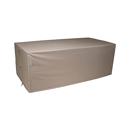 Raffles Covers Abdeckplane für Gartentische 190 x 110 H: 75 cm | Atmungsaktiv | Wasserdicht | UV - beständig | Doppelt genähte, PU-versiegelte Naht | Elastischer Kordelzug | von Raffles Covers