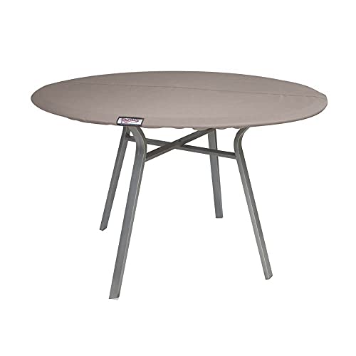 Raffles Covers Abdeckplane für eine runde Tischplatte Ø 110 cm | Atmungsaktiv | Wasserdicht | UV - beständig | Doppelt genähte, PU-versiegelte Naht | Elastischer Kordelzug | von Raffles Covers