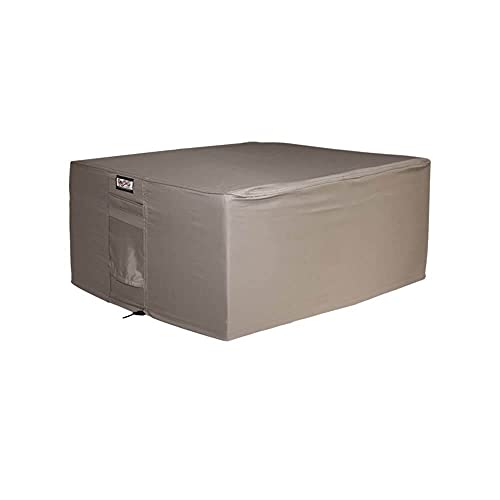 Raffles Covers Abdeckung für Lounge gedeckten Tisch 100 x 100 H: 45 cm | Atmungsaktiv | Wasserdicht | UV - beständig | Doppelt genähte, PU-versiegelte Naht | Elastischer Kordelzug | von Raffles Covers