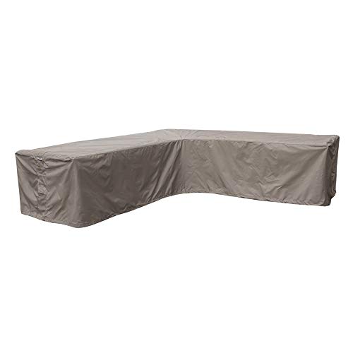 Raffles Covers Eck-Lounge-Hülle L-form 280 x 280 x 100 H: 70 cm | Atmungsaktiv | Wasserdicht | UV - beständig | Doppelt genähte, PU-versiegelte Naht | Elastischer Kordelzug | von Raffles Covers