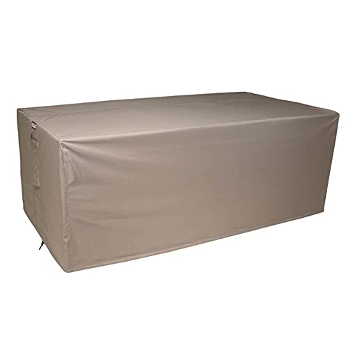 Raffles Covers Gartentisch Abdeckhaube 180 x 90 H: 75 cm | Atmungsaktiv | Wasserdicht | UV - beständig | Doppelt genähte, PU-versiegelte Naht | Elastischer Kordelzug | von Raffles Covers