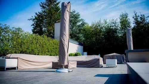 Raffles Covers Hülle Durchmesser 60 cm für Big Green Egg Large oder Kamado | Atmungsaktiv | Wasserdicht | UV - beständig | Doppelt genähte, PU-versiegelte Naht | Elastischer Kordelzug | von Raffles Covers