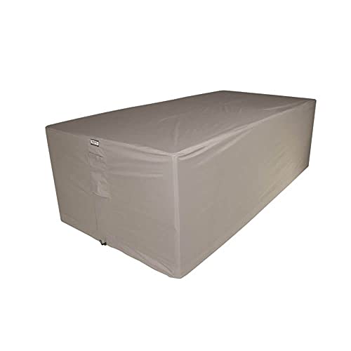 Raffles Covers Rechteckige Gartenmöbel Schutzhülle 250 x 140 H: 85 cm | Atmungsaktiv | Wasserdicht | UV - beständig | Doppelt genähte, PU-versiegelte Naht | Elastischer Kordelzug | von Raffles Covers