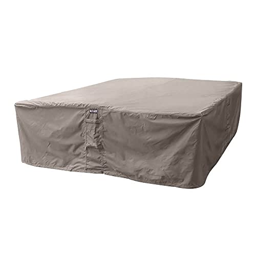 Raffles Covers Schutzhaube für Garten-Lounge Garnitur 275 x 215 H: 70 cm | Atmungsaktiv | Wasserdicht | UV - beständig | Doppelt genähte, PU-versiegelte Naht | Elastischer Kordelzug | von Raffles Covers