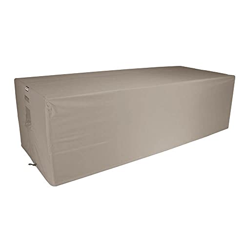 Raffles Covers Schutzhülle für rechteckige Gartentisch 240 x 100 H: 75 cm | Atmungsaktiv | Wasserdicht | UV - beständig | Doppelt genähte, PU-versiegelte Naht | Elastischer Kordelzug | von Raffles Covers