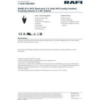 RAFI 1.10.021.002/0021 RAMO 22 Drehschalter 32V 0.1A 2 x 40° 1St. von Rafi